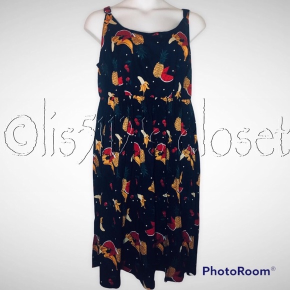 Collectif x ModCloth Daytime’s Finest Fruit Retro Dress UK 26 = US 22 or 3X - Picture 4 of 16